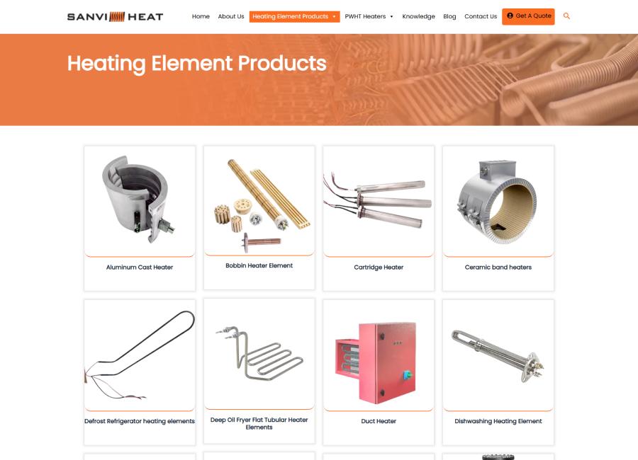 WWebsite Design  Project corporate site Sanvi Heat Qatar